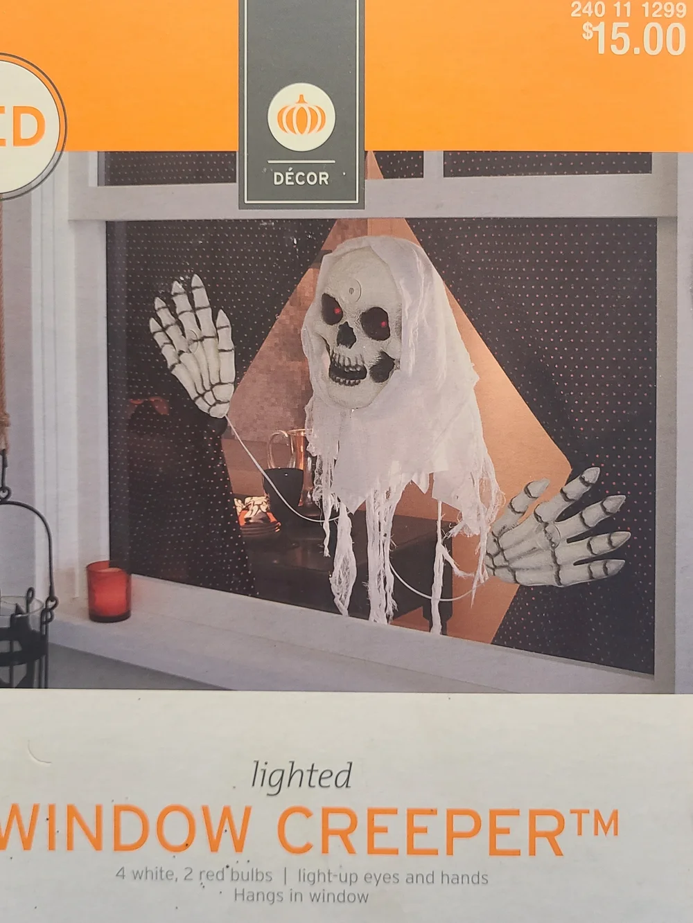 Lighted Window Creeper Halloween Decoration - NEW